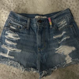 Hollister denim high waisted shorts